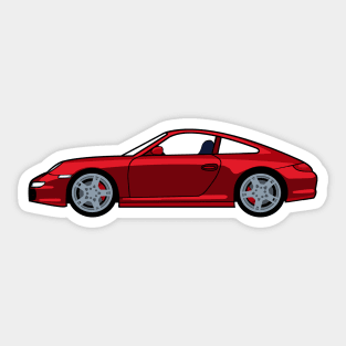 Porsche 911 997 Carrera S Guards Red Lobster Claw Sticker